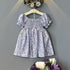 Girls Summer Bubble Sleeve Small Floral Princess Skirt